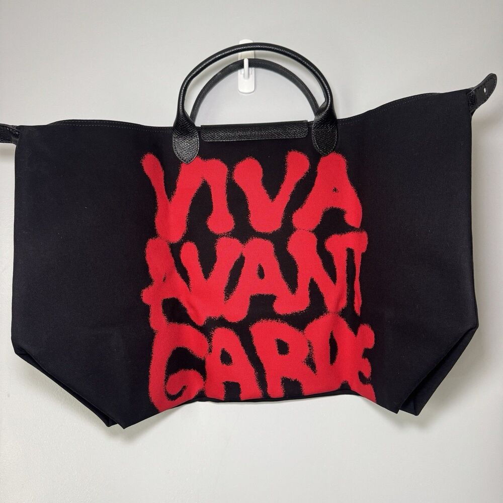 Longchamp x Jeremy Scott "Viva Avant Garde" Le Pliage XL Tote SS 2018 Canvas - Picture 3 of 7